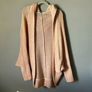 Free People loose knit, loose fit, hooded sweater, size S